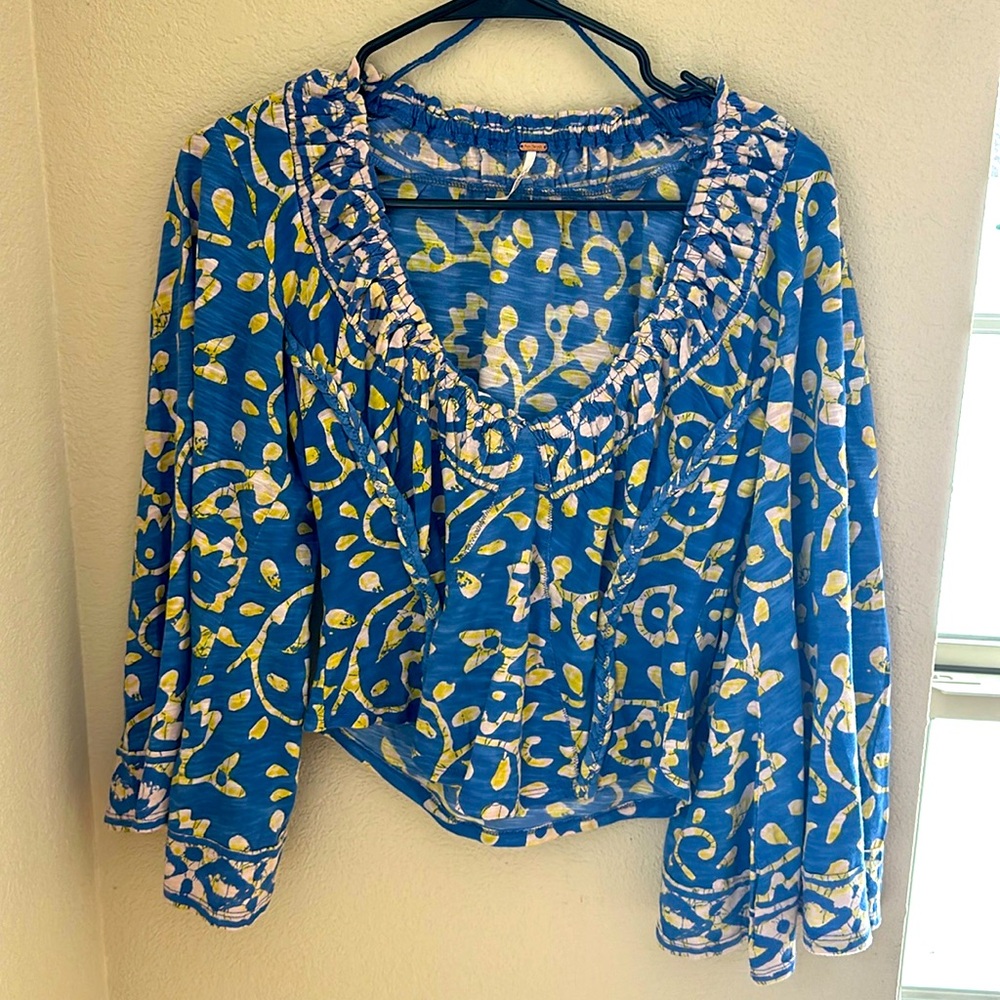 Free People On the Block bell sleeve top